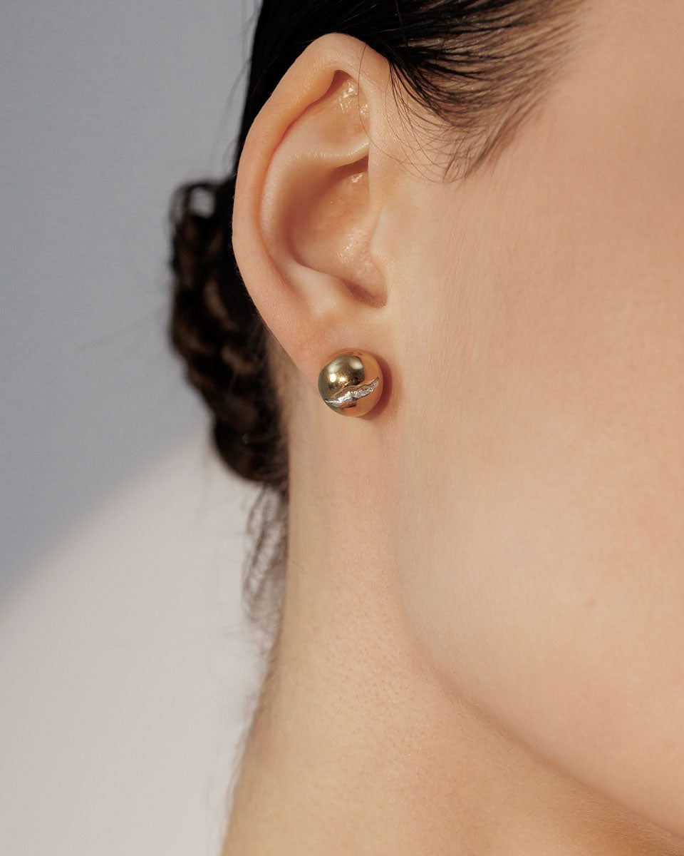 Срібні сережки з позолотою Кульки