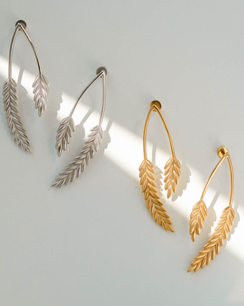 Срібні сережки Колоски