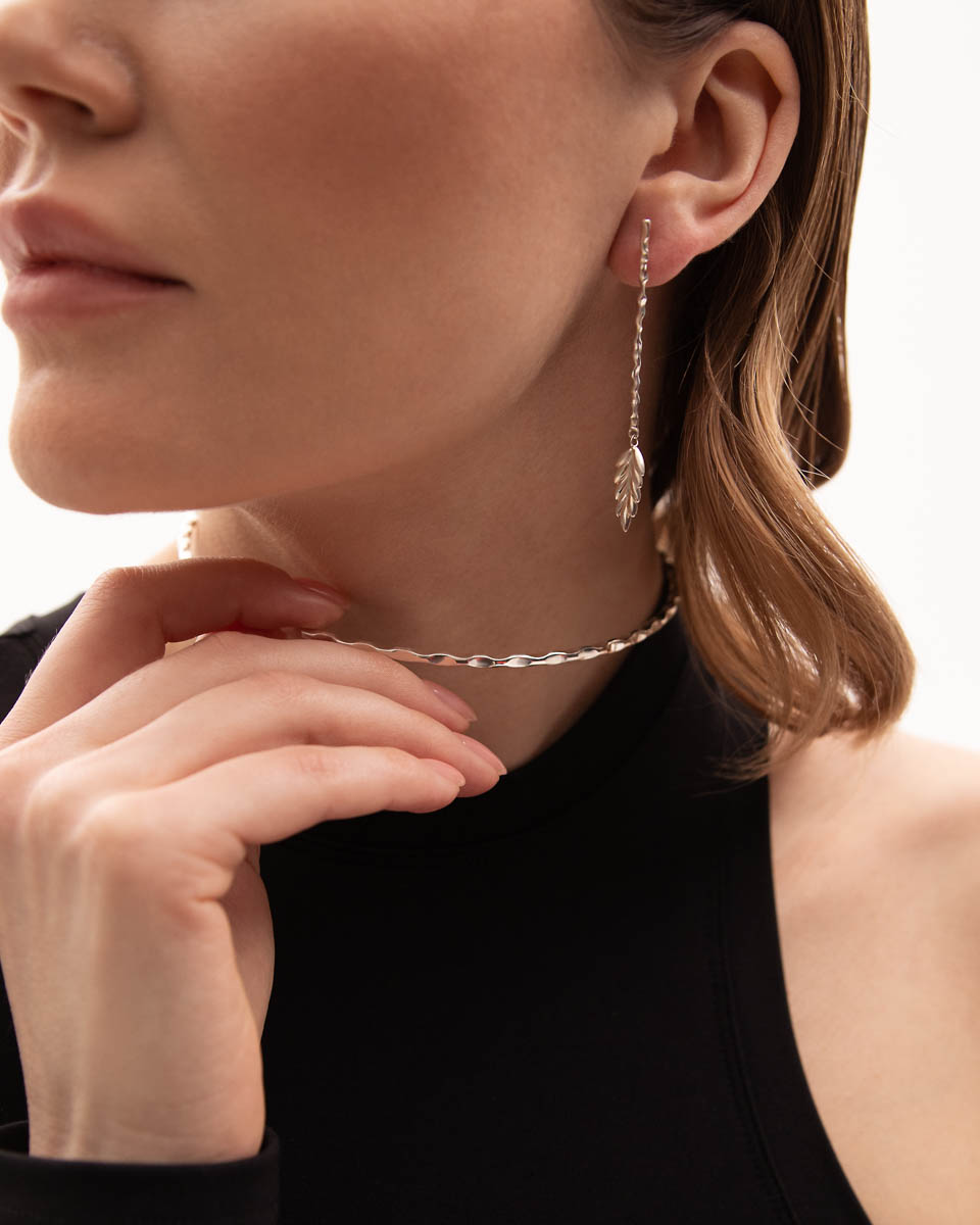 Срібні сережки Колоски