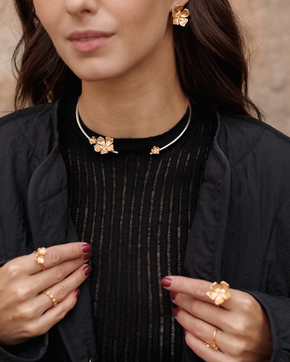 Срібний чокер Барвінок