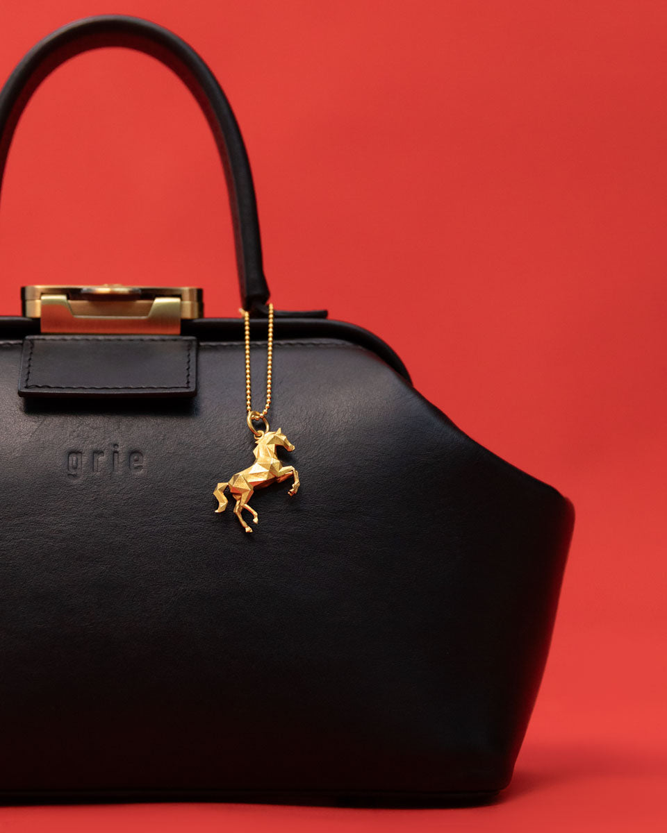 Срібне кольє з позолотою FlameHorse (з додатковим ланцюжком)