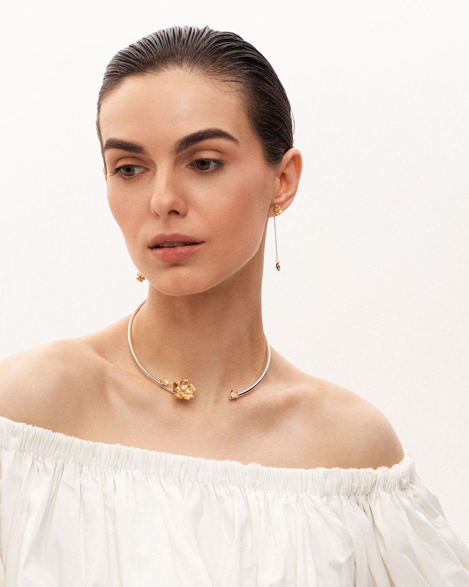 Срібний чокер Барвінок