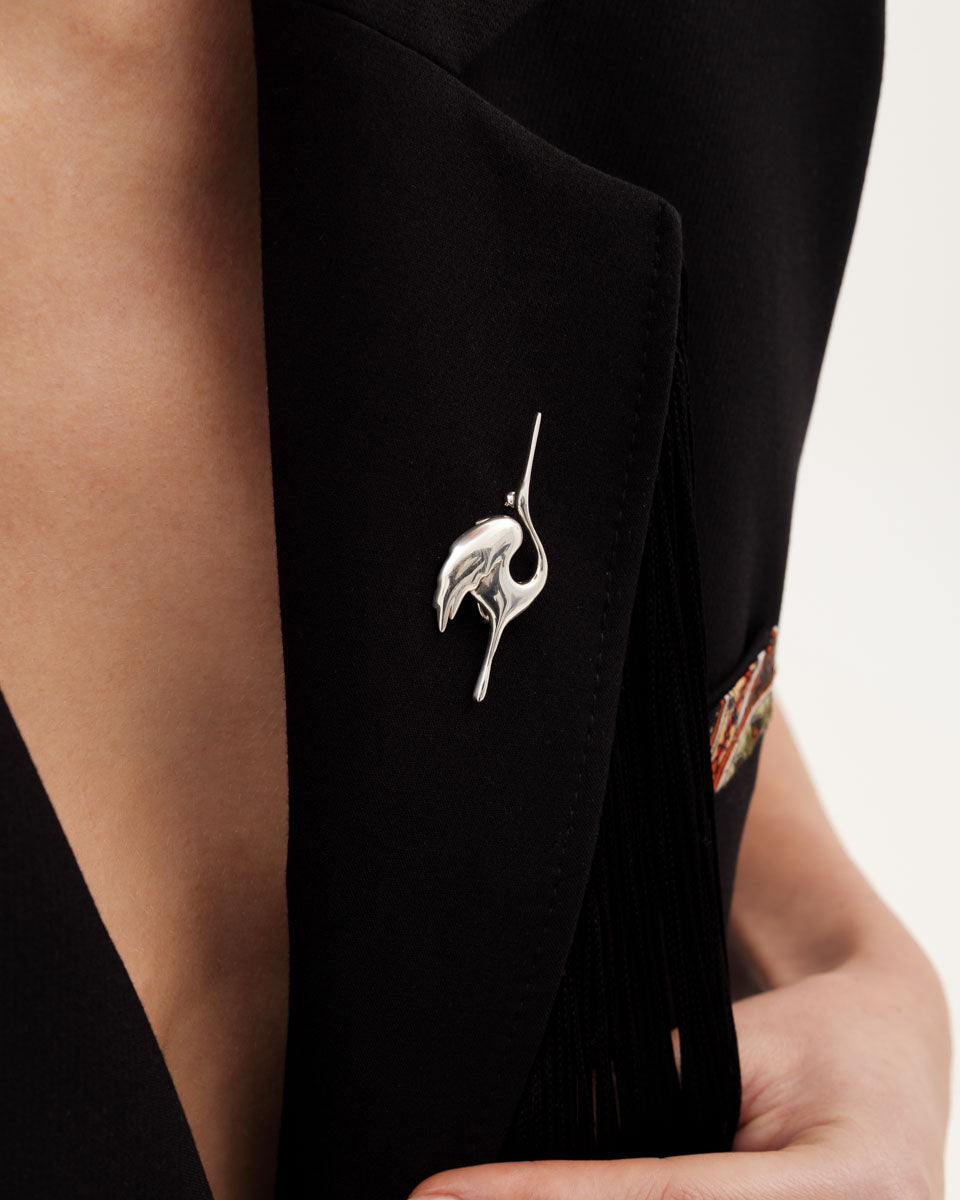 Срібна брошка Leleky