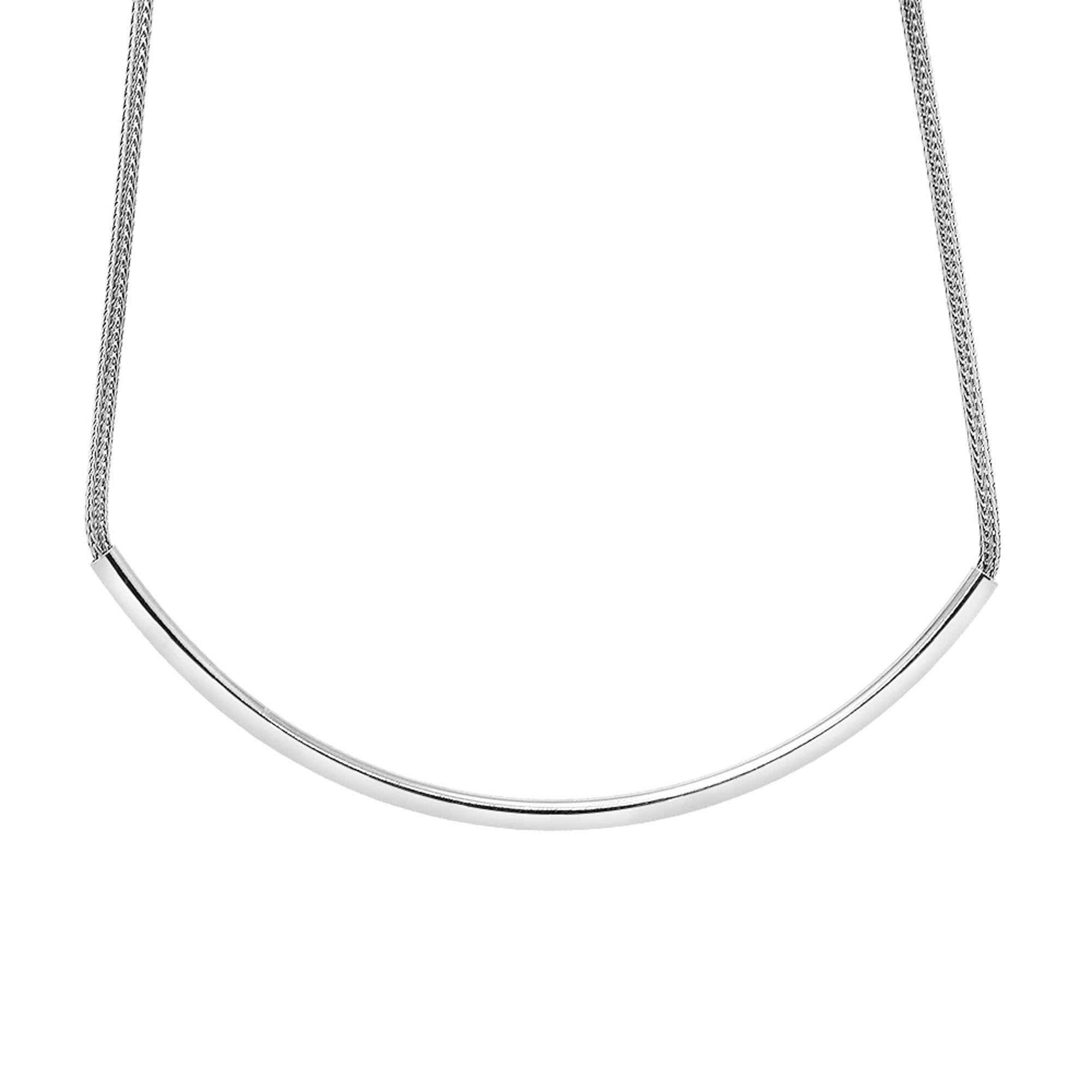Трендове срібне кольє без вставок, Купить серебряное колье недорого, с гарантией