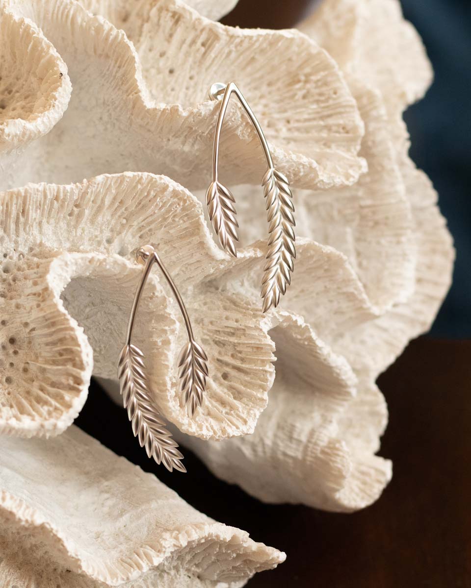 Срібні сережки Колоски