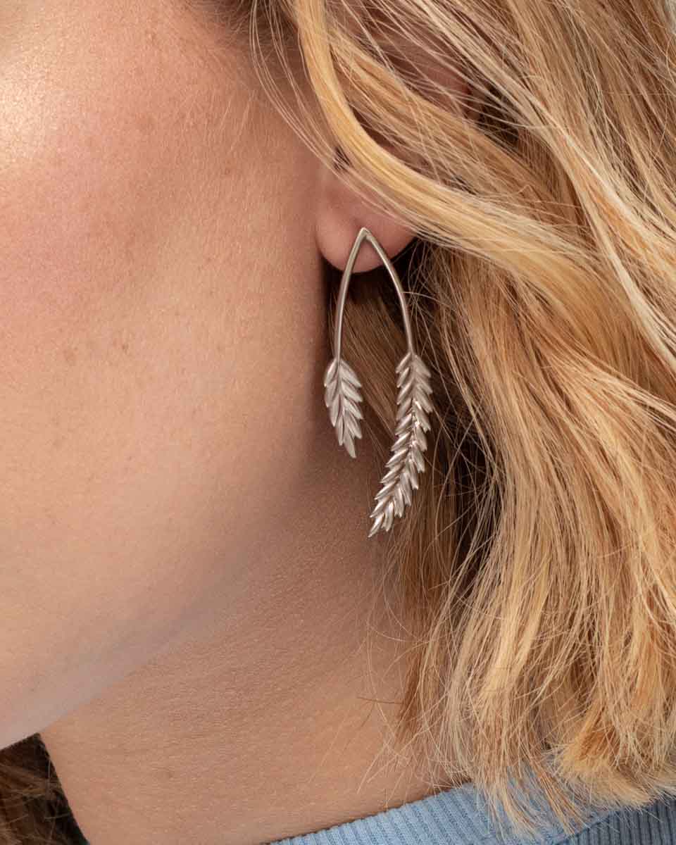 Срібні сережки Колоски