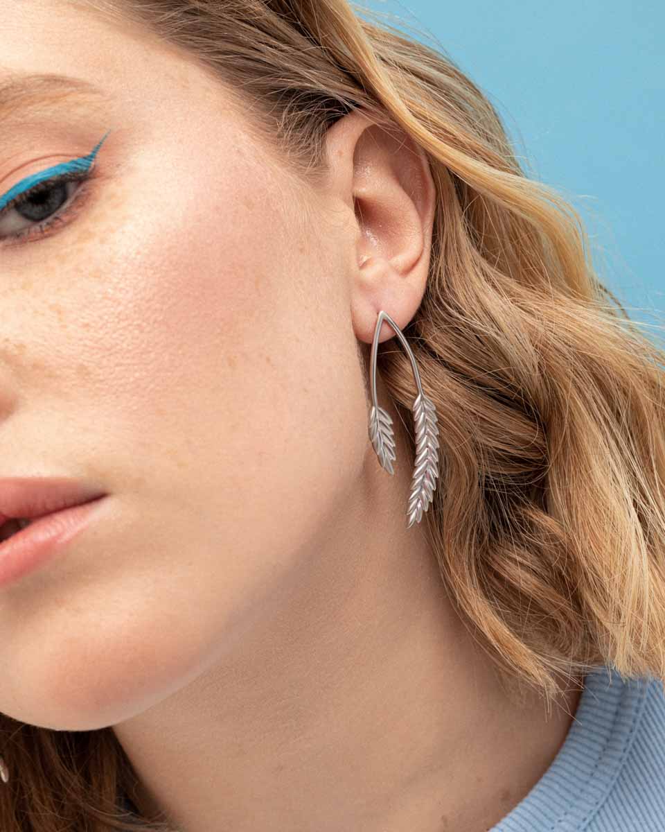 Срібні сережки Колоски