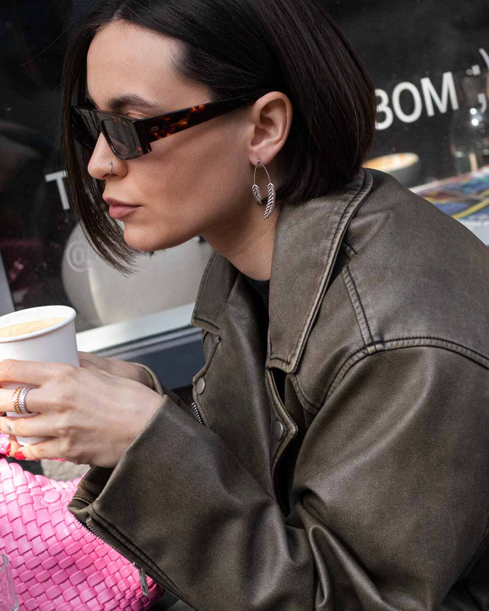 Срібні сережки Колоски