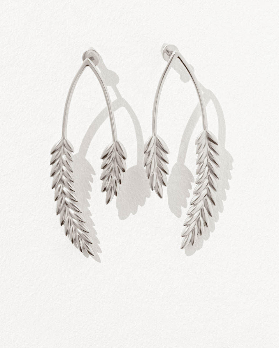 Срібні сережки Колоски