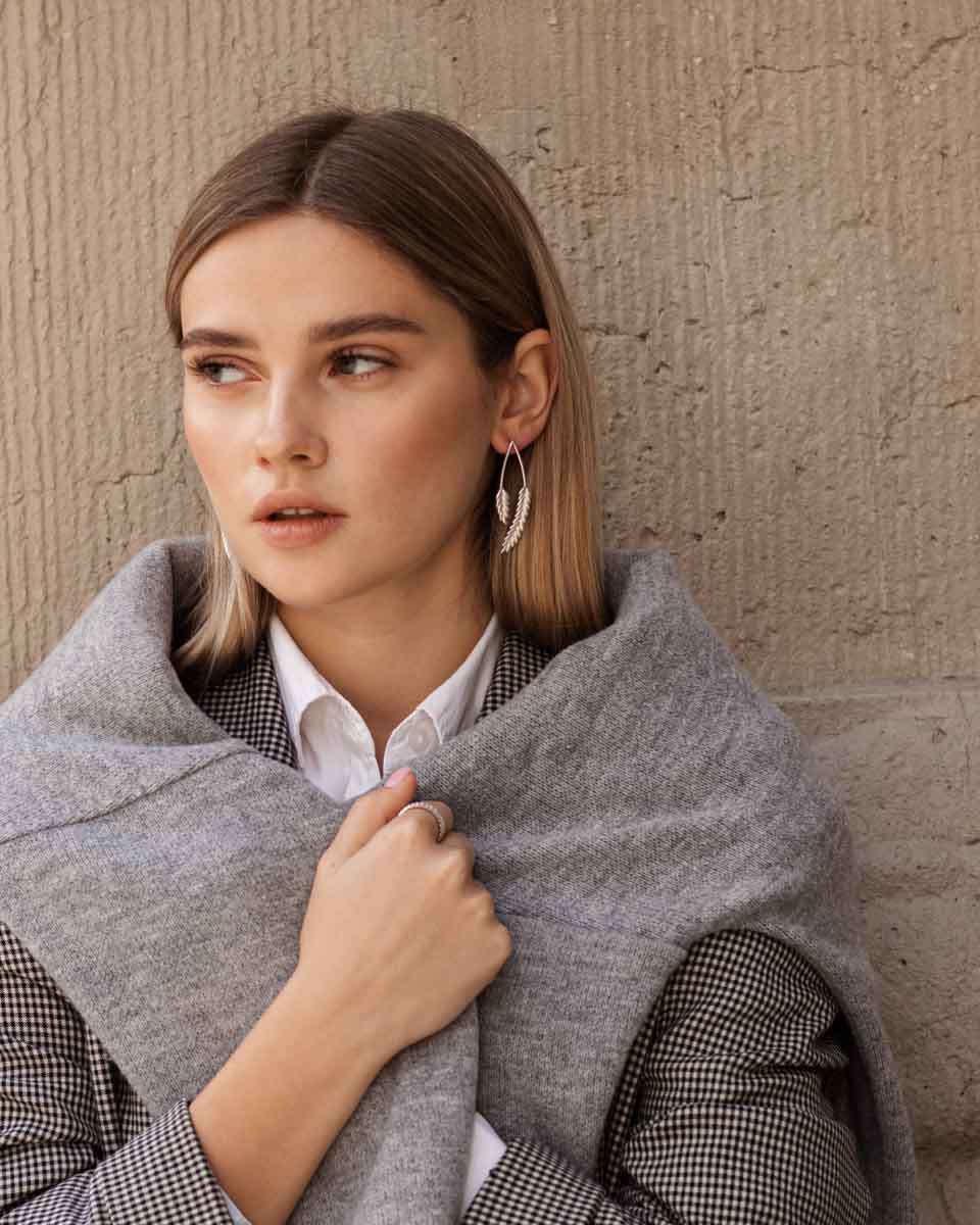 Срібні сережки Колоски