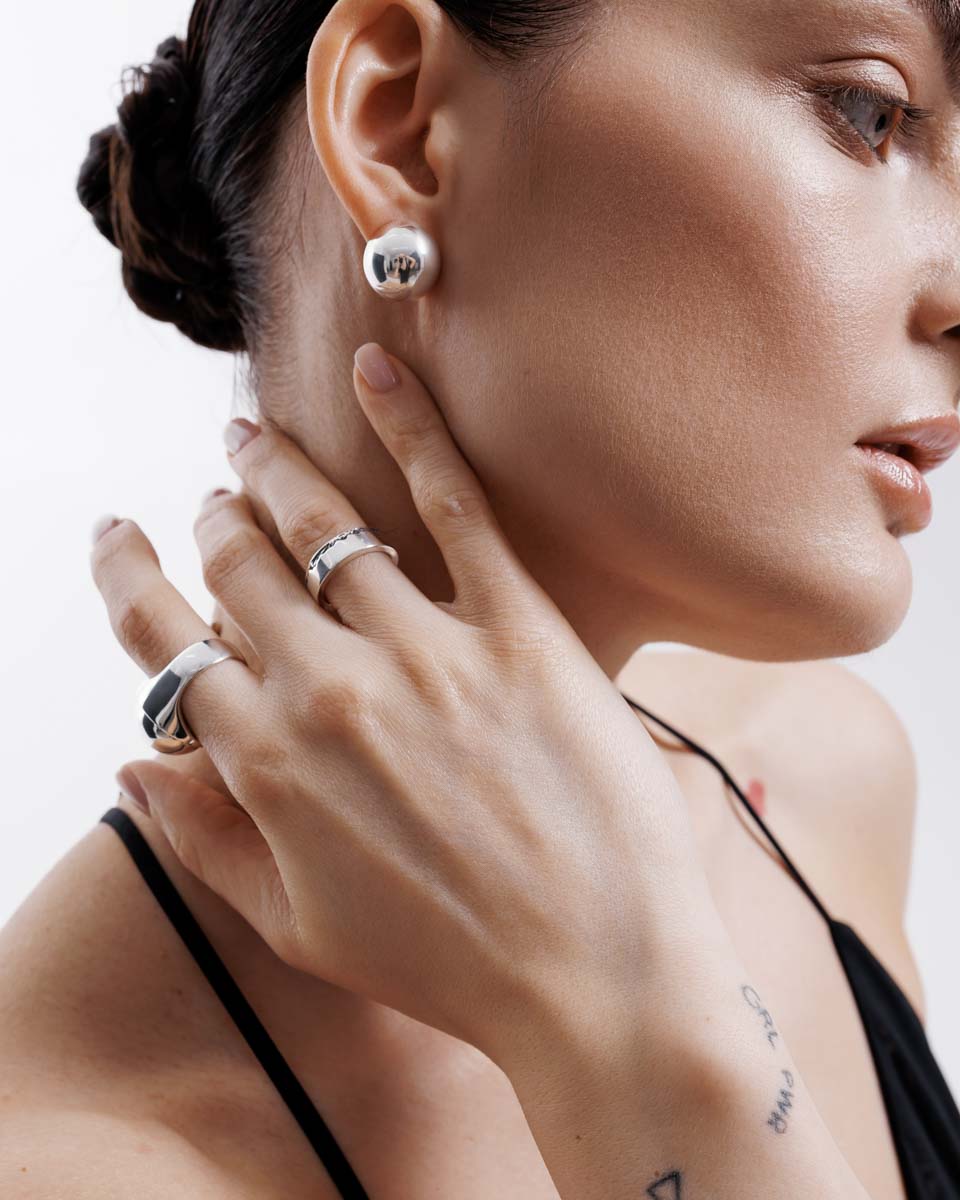 Срібні сережки Кулі