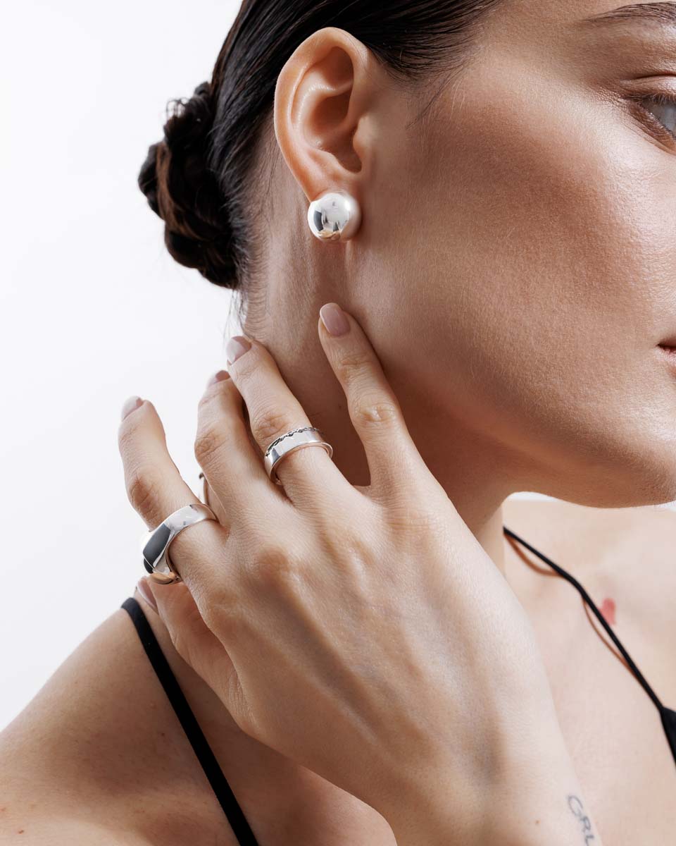 Срібні сережки Кулі