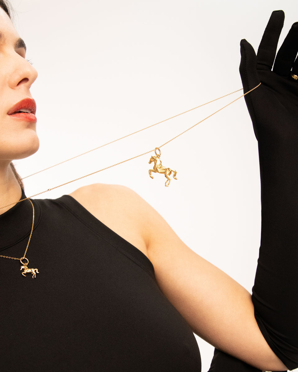 Срібне кольє з позолотою FlameHorse