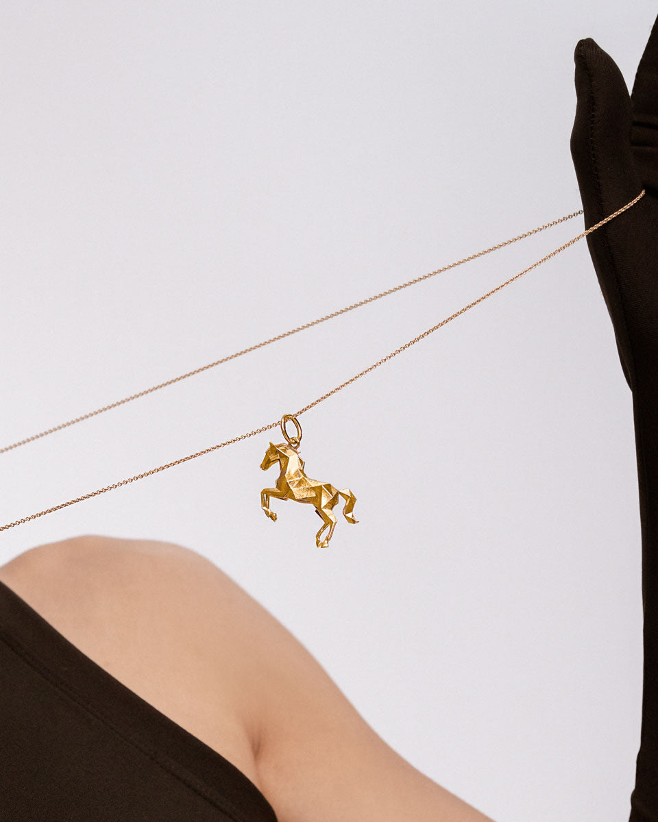 Срібне кольє з позолотою FlameHorse