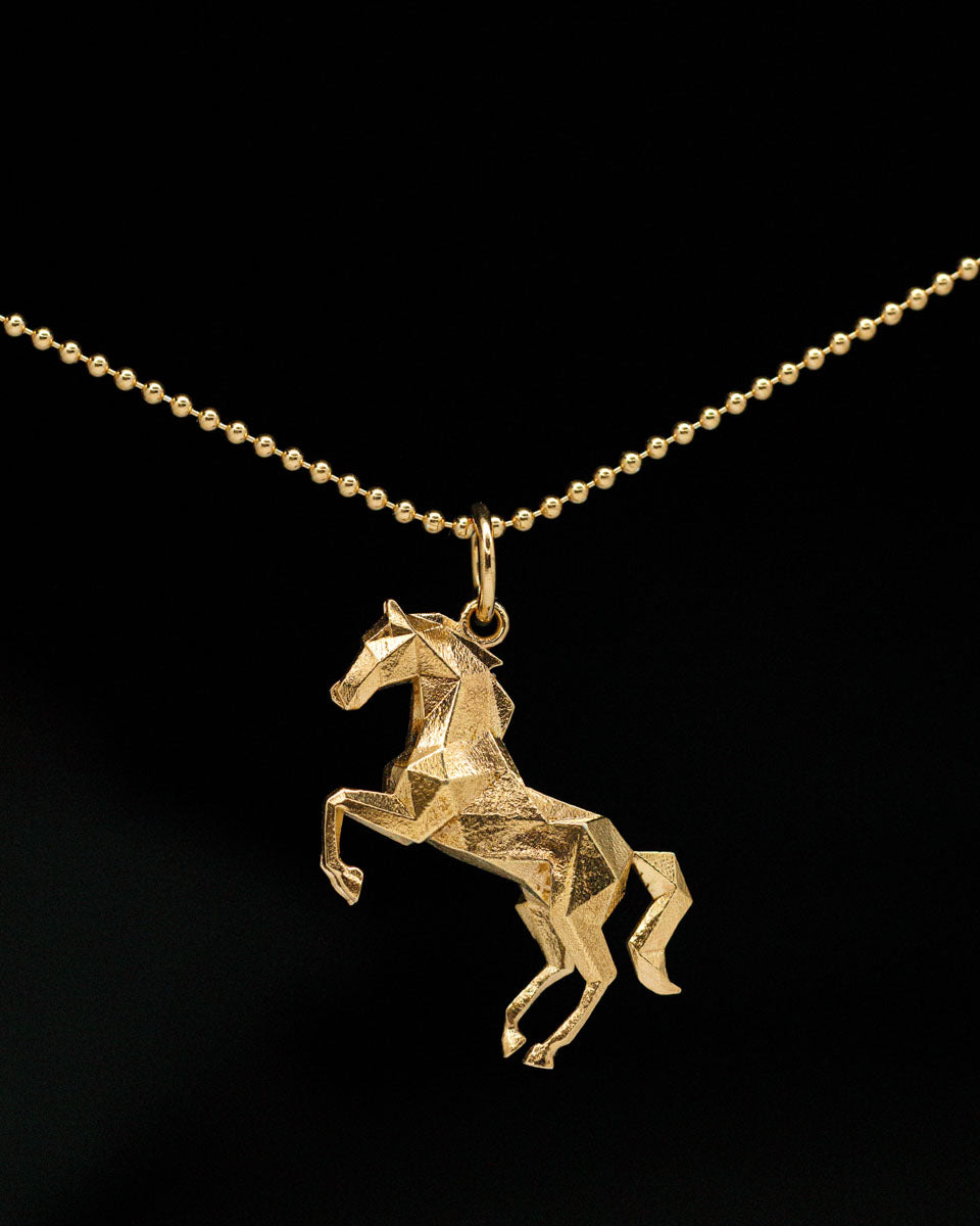 Срібне кольє з позолотою FlameHorse (з додатковим ланцюжком)
