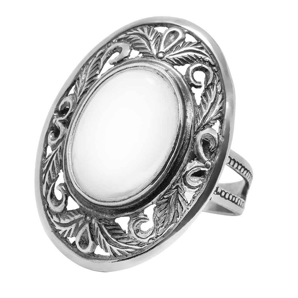 Срібний набір з перламутром, Ажурные серебряные серьги с перламутром, Серебряное кольцо с перламутром черненое, овальной формы