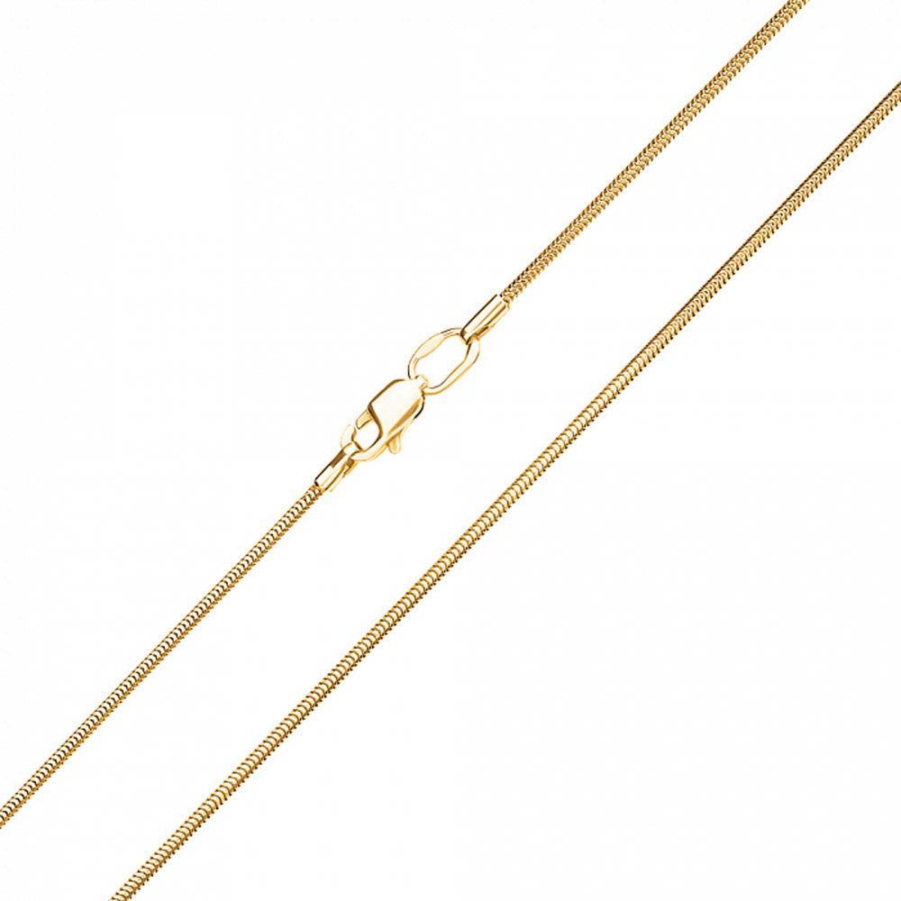 Золотий ланцюжок снейк із жовтого золота (1.2мм), Купить цепочка шнурок из желтого золота недорого, с гарантией