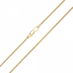 Золотий ланцюжок снейк із жовтого золота (1.2мм), Купить цепочка шнурок из желтого золота недорого, с гарантией