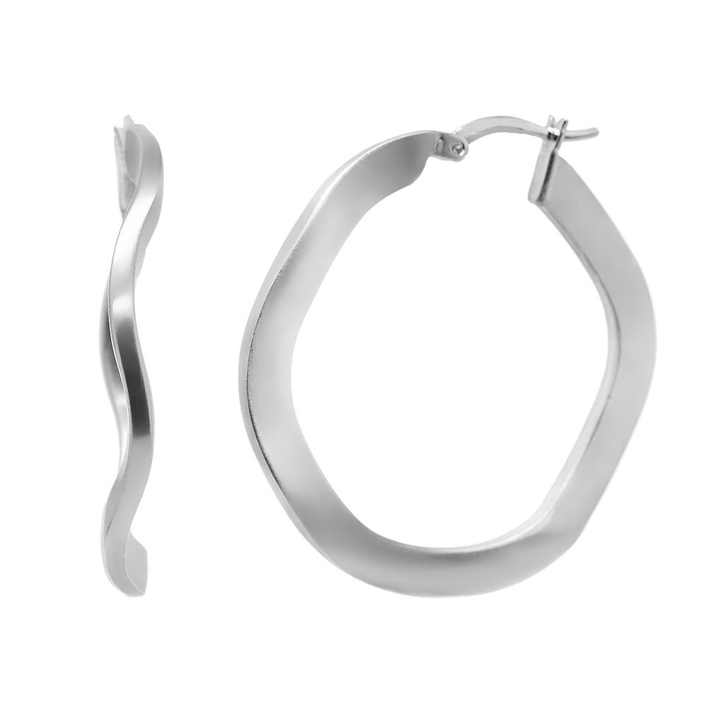Срібні сережки з матовим покриттям, Серебряные серьги с матовым покрытием
