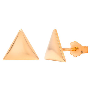 Золоті сережки Трикутники, Золотые серьги пусеты "Треугольники"