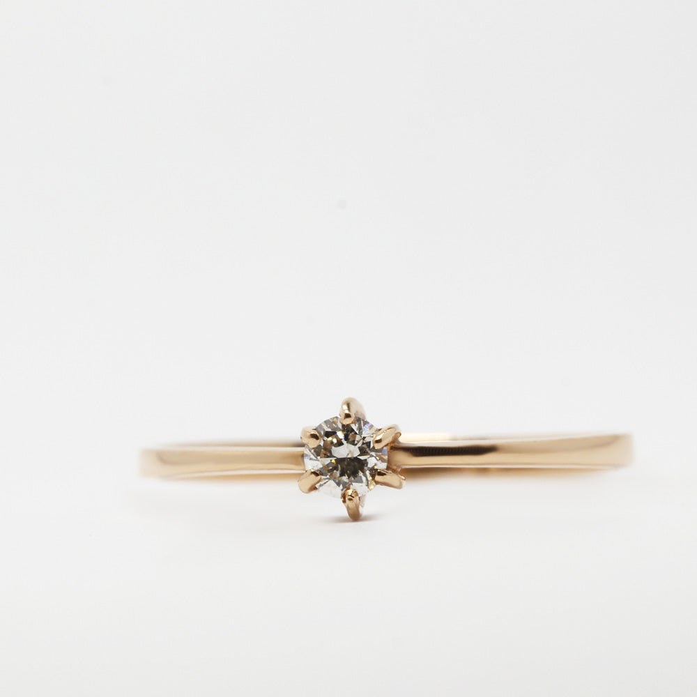Золота каблучка з діамантом, Кольцо золотое с бриллиантом, кольцо из красного золота с бриллиантом, помолвочное кольцо с бриллиантом