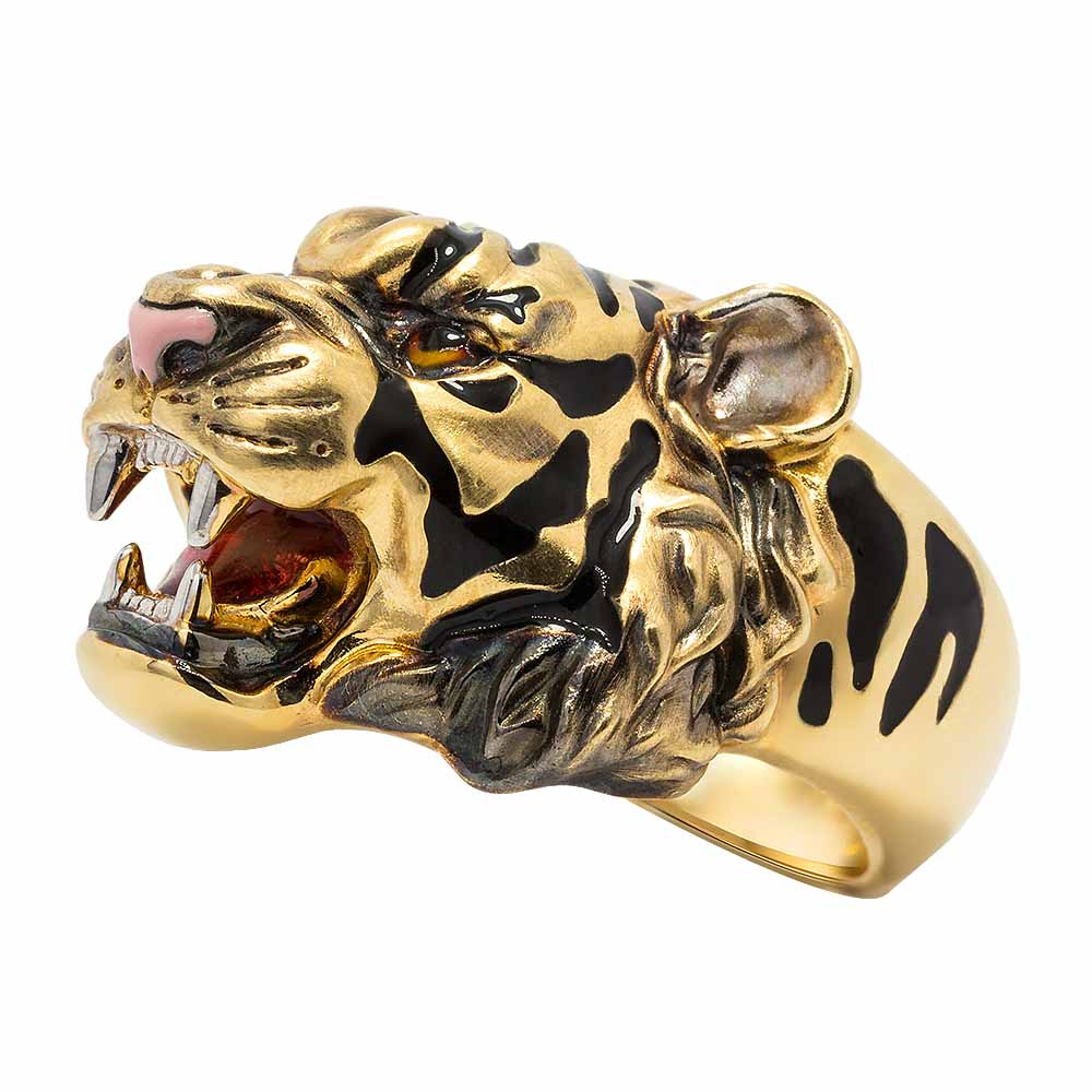 
            
                Завантажити зображення в Галерею, Ексклюзивна каблучка з жовтого золота Тигр, Эксклюзивное кольцо из желтого золота Тигр
            
        