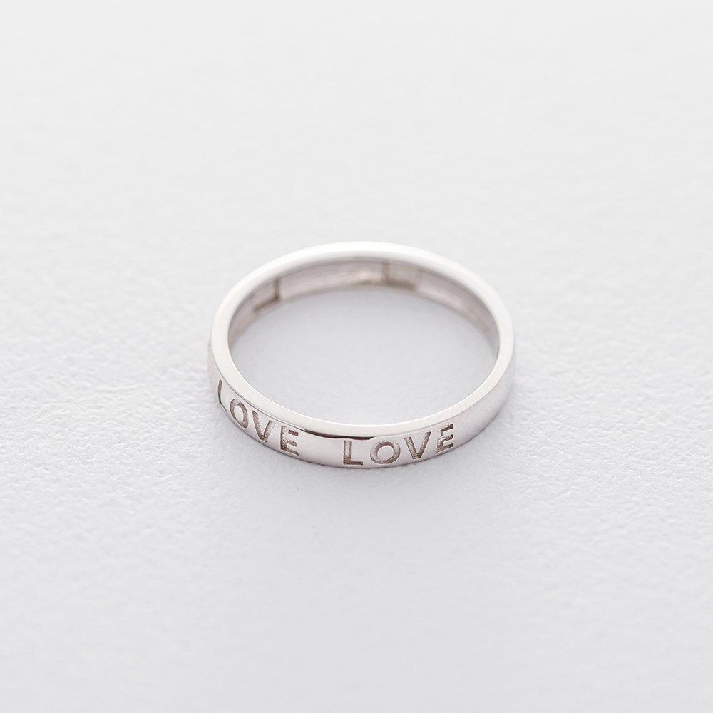 Каблучка з білого золота "Love", Женское кольцо из белого золота "love"