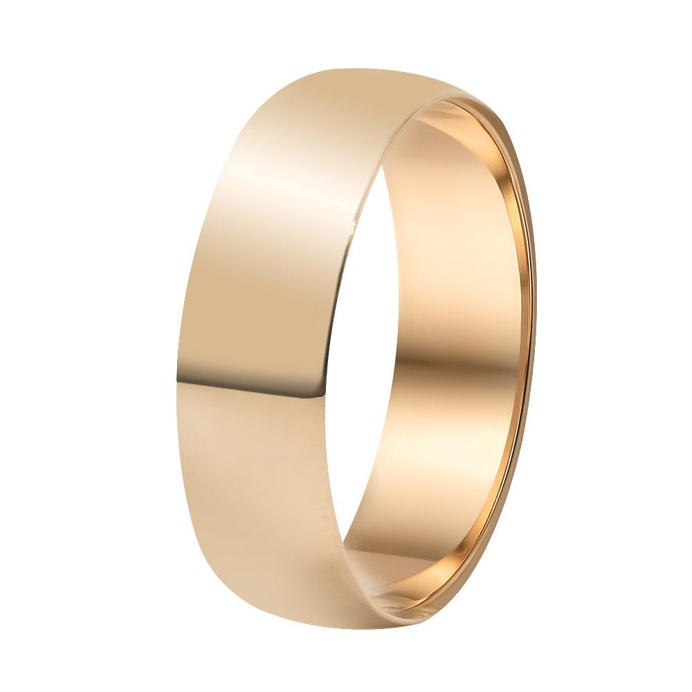 Класична обручка з червоного золота, Обручальное кольцо классическое из красного золота
