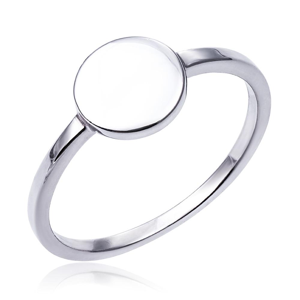 Срібна каблучка жіноча родована, Серебряное кольцо женское родированое таблетка