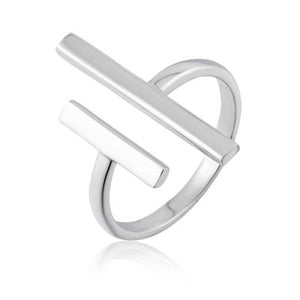 Стильна срібна каблучка безрозмірна, Стильное кольцо серебряное безразмерное
