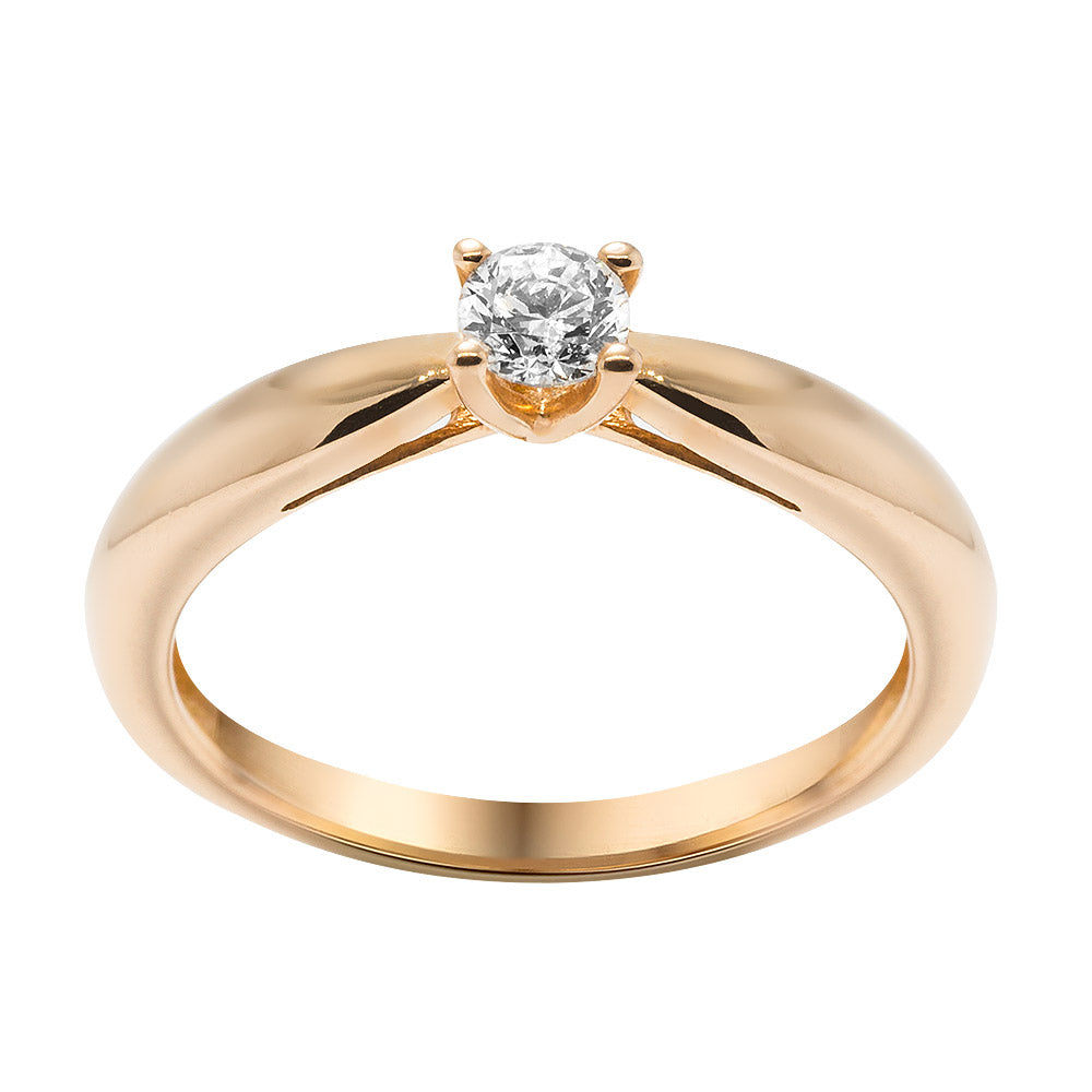 Золота каблучка з діамантом, Золотое бриллиантовое кольцо