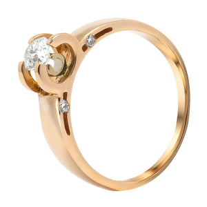 Золота каблучка з діамантами, Золотое кольцо с бриллиантами, помолвочное эксклюзивное кольцо с бриллиантами, золотое кольцо на помолвку, 