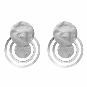 Срібні сережки з матовим покриттям, Серебряные серьги с подвесками с матовым покрытием