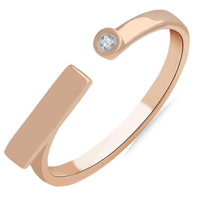 Золота каблучка з діамантом і рожевим сапфіром, Женское кольцо с белым бриллиантом и розовым сапфиром