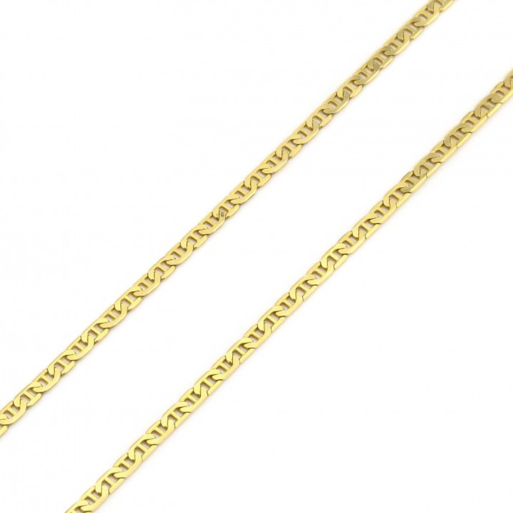 Золотий ланцюжок плетіння барлі з жовтого золота (1.5 мм), Купить золотая цепочка плетение барли недорого, с гарантией