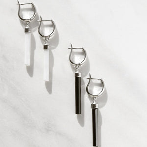 Срібні сережки з керамікою, Серебряные серьги с белой керамикой