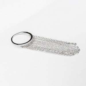 Срібна каблучка з ланцюжком, Серебряное кольцо с цепочками, кольцо с висячими цепочками