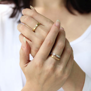 Каблучка із жовтого золота "Соти", стильное женское кольцо из золота, кольцо из желтого золота, кольцо из лимонного золота без камней
