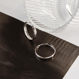 Срібні сережки конго жіночі (2.5 см), Серебряные серьги кольца женские (2.5 см)