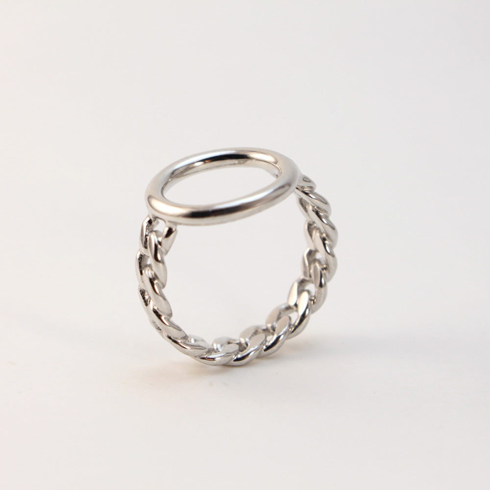 Стильна срібна каблучка без вставок, Серебряное кольцо женское без вставок
